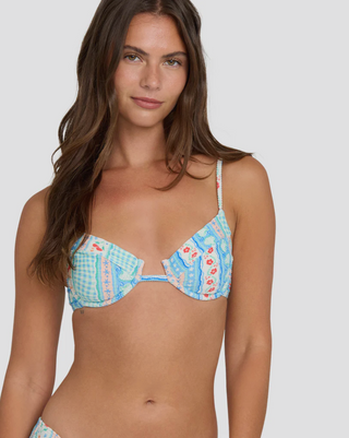 Picnic Leah Underwire Bikini Top (Dream Blue)