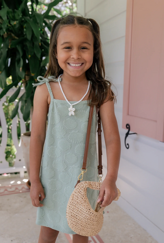 Green Seashell Terry Tank Dress