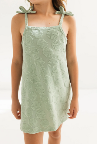 Green Seashell Terry Tank Dress
