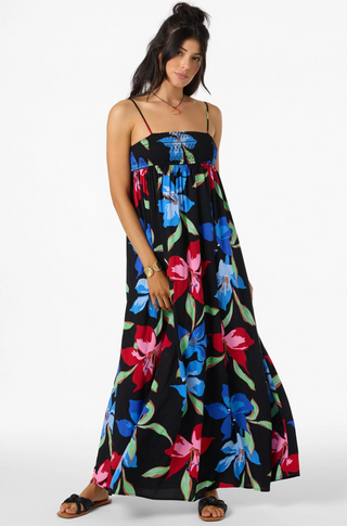 Nickie Floral Maxi Dress (BLK)
