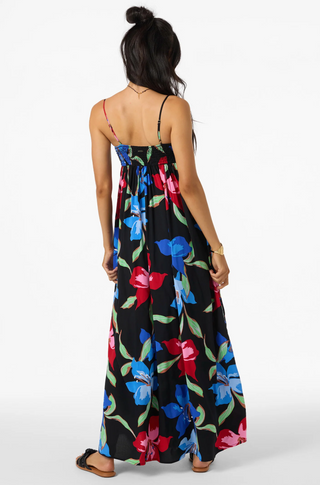 Nickie Floral Maxi Dress (BLK)