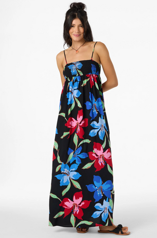 Nickie Floral Maxi Dress (BLK)