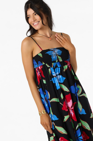 Nickie Floral Maxi Dress (BLK)