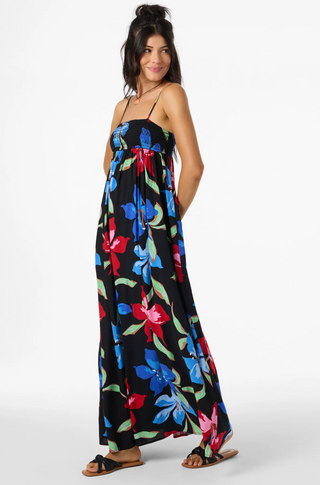 Nickie Floral Maxi Dress (BLK)