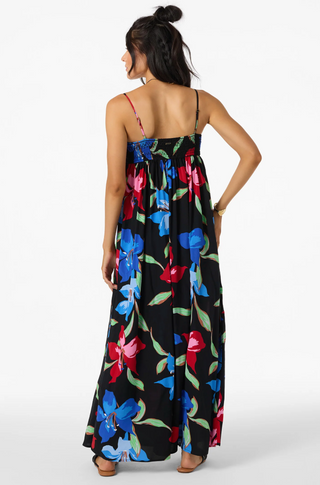 Nickie Floral Maxi Dress (BLK)