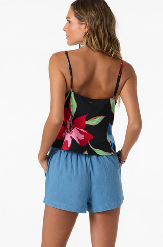Matilda Floral Tank (BLK)