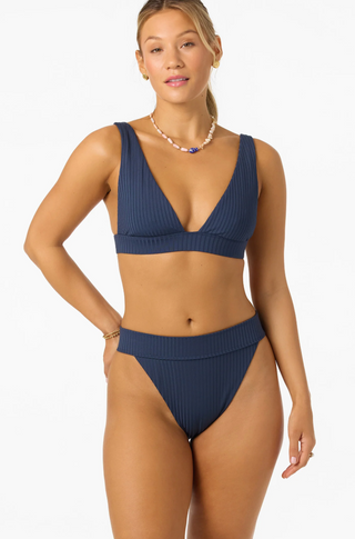 Shorebreak Rib Santa Barbara High Rise Cheeky Bottoms (NVY)