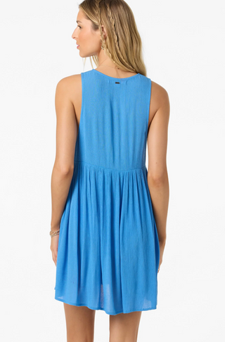 Saltwater Solids Teddy Mini Cover-Up Dress (BLU)