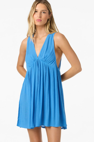 Saltwater Solids Teddy Mini Cover-Up Dress (BLU)