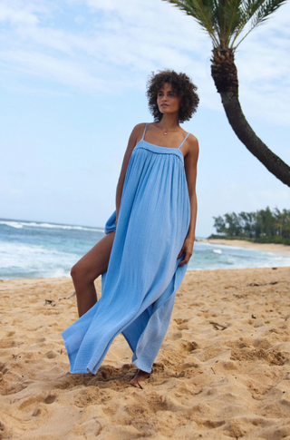 Saltwater Solids Sai Maxi Cover-Up Dress (BGLS)