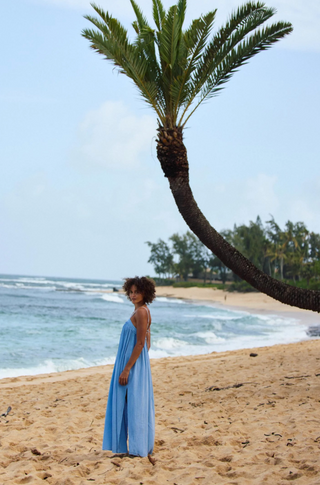 Saltwater Solids Sai Maxi Cover-Up Dress (BGLS)