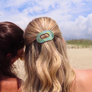 By the Sea Shore | Small | Flat Round Hair Clip