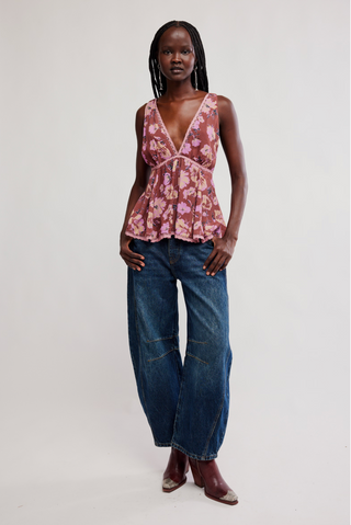 Rome Printed Tank (Brown Combo)