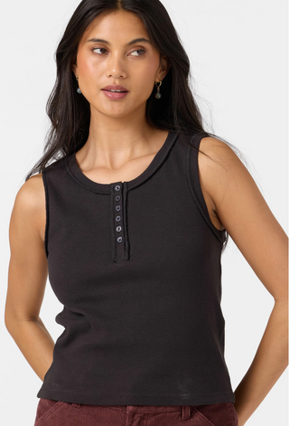 Tie Rib Top (Black)