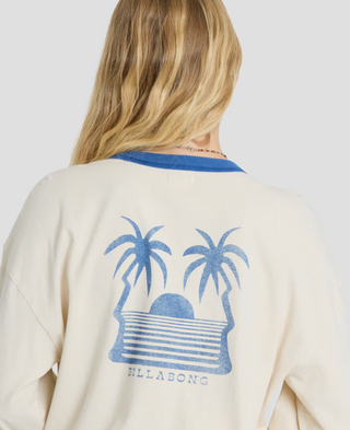 Le Love Surf Ringer Long Sleeve Cotton T-Shirt (WCP)