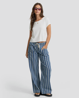 Zonte Elastic Waist Saltwashed Denim Pants (BSM)