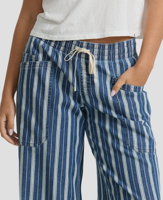Zonte Elastic Waist Saltwashed Denim Pants (BSM)