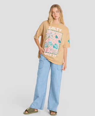 Salty Since Short Sleeve Cotton Graphic T-Shirt (CUR)