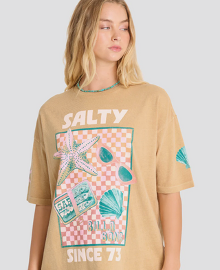 Salty Since Short Sleeve Cotton Graphic T-Shirt (CUR)