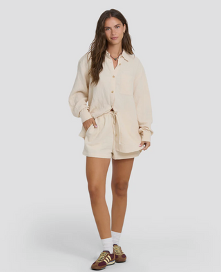 Wanderer Solid Long Sleeve Woven Top (DOV)