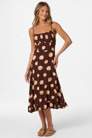 Jorgie Camila Shell Midi Dress (Chocolate)