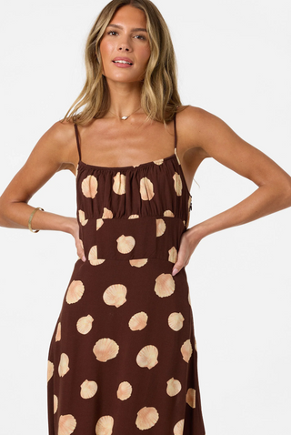 Jorgie Camila Shell Midi Dress (Chocolate)