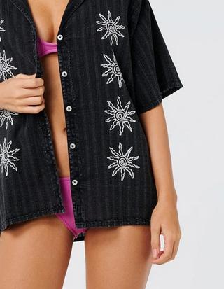 Topanga Embroiderd Shirt (Black)