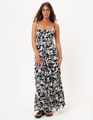 Topanga Canyon Maxi Dress (Bone/Black)