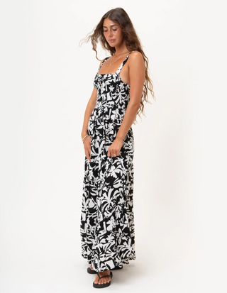 Topanga Canyon Maxi Dress (Bone/Black)