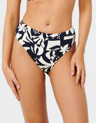 Topanga Geo Good Pant Coverage Bikini Bottom (Black)