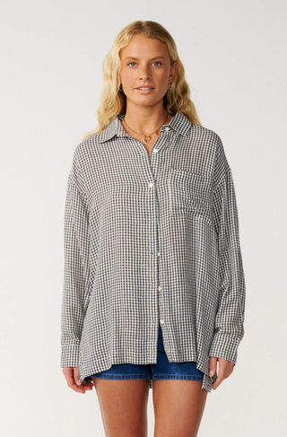 VIBE SURF LONG SLEEVE SHIRT (Black/Off White) ONLINE EXCLUSIVE