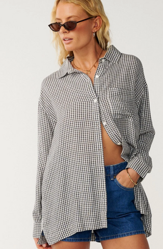 VIBE SURF LONG SLEEVE SHIRT (Black/Off White) ONLINE EXCLUSIVE