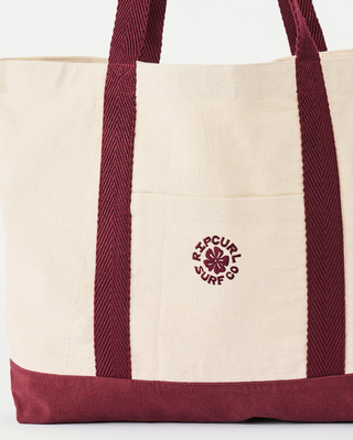 Mixed Logo Tote 25L (Natural/Plum)