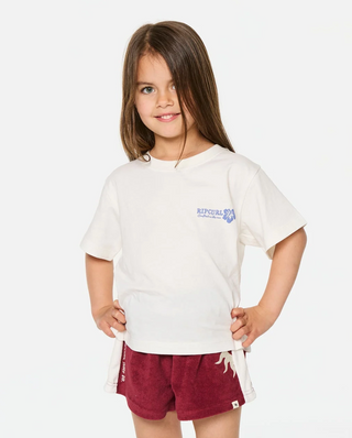 SURF PUFF STANDARD TEE - KIDS (Bone/Blue)