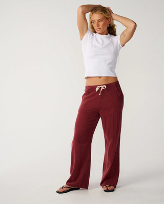 CLASSIC SURF WIDE LEG PANT (Plum)