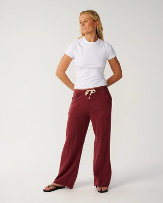 CLASSIC SURF WIDE LEG PANT (Plum)