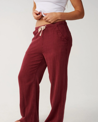 CLASSIC SURF WIDE LEG PANT (Plum)