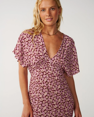 PARTY WAVE MAXI DRESS (Dark Plum)