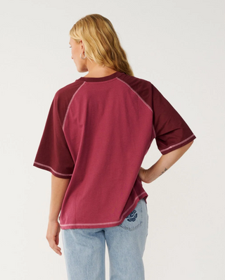 CLASSIC BOXY RAGLAN TEE (Dark Plum)