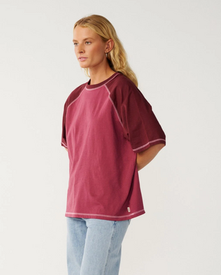 CLASSIC BOXY RAGLAN TEE (Dark Plum)