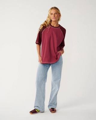 CLASSIC BOXY RAGLAN TEE (Dark Plum)