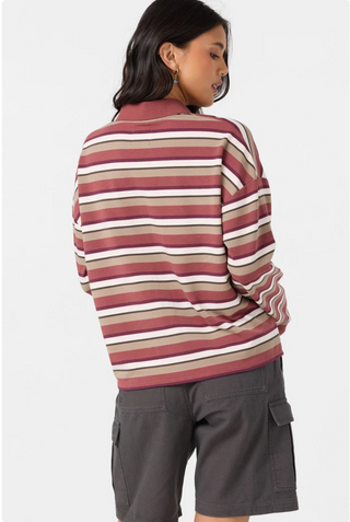 O'Riginals Kyra Long Sleeve Crop Polo Top (APB) ONLINE EXCLUSIVE
