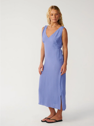 ISLAND DREAMS MIDI DRESS (MID BLUE) ONLINE EXCLUSIVE
