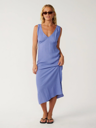 ISLAND DREAMS MIDI DRESS (MID BLUE) ONLINE EXCLUSIVE