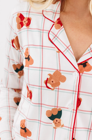 Cozy Christmas Bears Women's Long Sleeve Ruffle Set