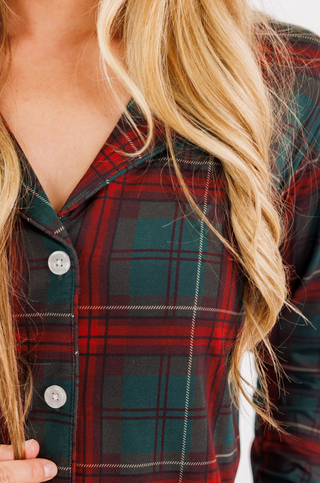 Holiday Heritage Plaid Women's Long Sleeve Ruffle Set