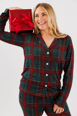 Holiday Heritage Plaid Women's Long Sleeve Ruffle Set