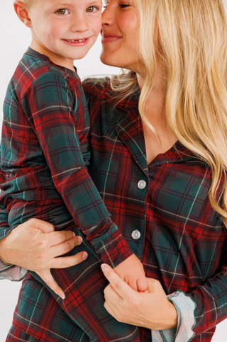 Holiday Heritage Plaid Women's Long Sleeve Ruffle Set