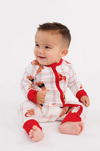 Cozy Christmas Bears Zipper Romper