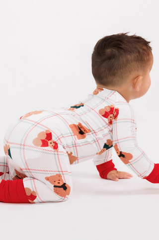 Cozy Christmas Bears Zipper Romper